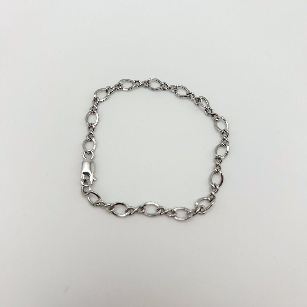 Ballou Sterling Silver 925 Chain Link Bracelet 7" Lobster Clasp